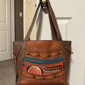 Bohemian Brown and Multicolor Tote Bag